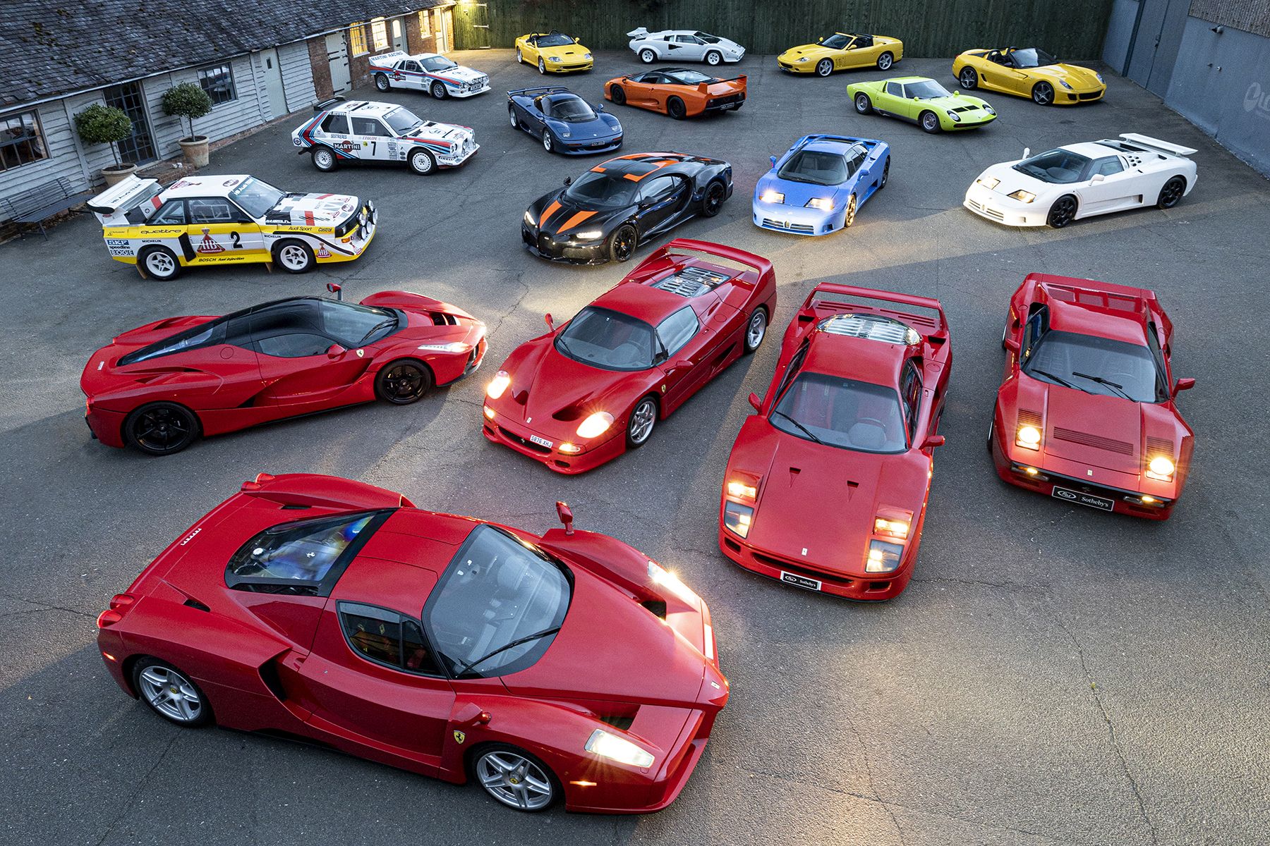 Enviable single-owner collection of 18 vintage supercars set for