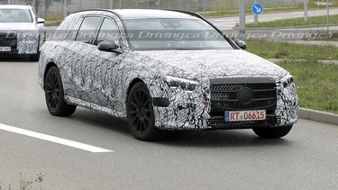 Spy shot of secretly tested 2024 Mercedes-Benz E-Class Wagon