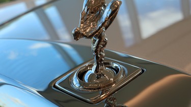 The Spirit of Ecstasy mascot comes in numerous finishes but you can't alter her design