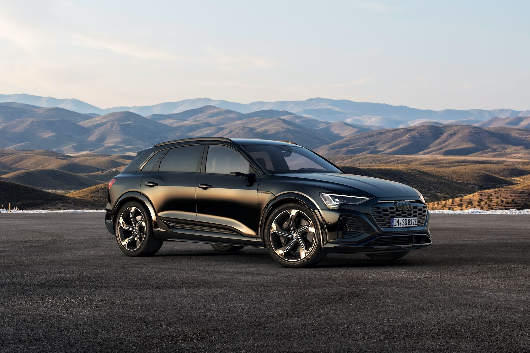 First Look 2024 Audi Q8 etron Driving