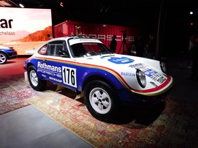 The actual 953 that won the Paris-to-Dakar rally in 1984 was in attendance at the unveiling of the all-new 911 Dakar. CREDIT: Andrew McCredie