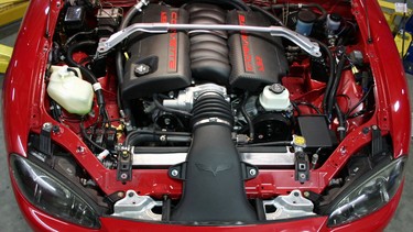 A V8 conversion in a Mazda MX-5 by Flyin' Miata