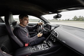 Derek McNaughton at the wheel of the 2023 Audi R8 GT V10