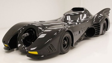 The Batmobile from the 1989 "Batman" film, as listed for sale by Classic Auto Mall in November 2022
