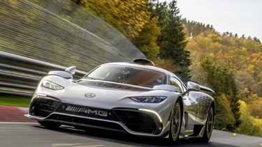 The Mercedes-AMG One on the infamous Nurburgring Nordschleife circuit