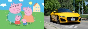 peppa pig jaguar tipo f