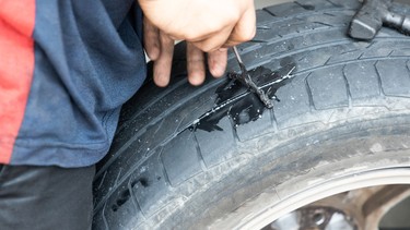 Cord-style tire tread repairs may work temporarily, but aren't meant for sustained use.