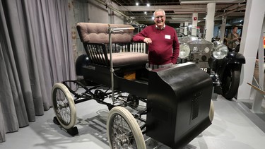 Ron Foss at a ceremony inducting the Fossmobile into the Canadian Automotive Museum