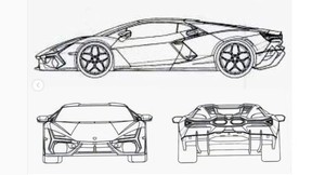 Lamborghini Aventador Patentzeichnungen