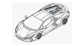 Lamborghini Aventador Patentzeichnung