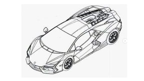 Lamborghini Aventador patent drawing