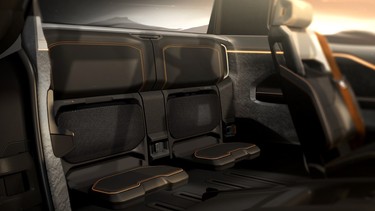 The third-row jump-seats in the Ram 1500 Revolution BEV Concept