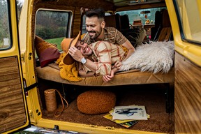 Guests will be treated to a retro experience, from the floor-to-ceiling shag carpet, record player and collection of classic LPs.