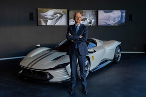 Ferrari CEO Benedetto Vigna with a Ferrari Daytona SP3