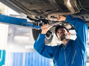 Servicing a vehicle is easier and safer on a hoist
