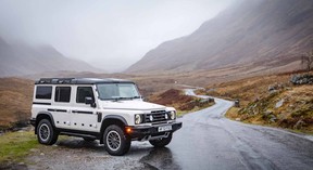 Ineos Grenadier at the filming location of a scene from the James Bond movie Skyfall