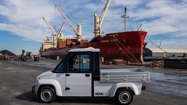 Max-EVs manufactured by Westward Industries of Winnipeg at the Federal Marine Terminal at the Port of Hamilton, Ontario