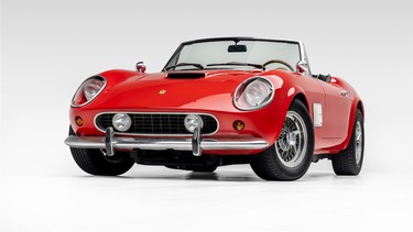 A 1985 Modena Spyder California built for "Ferris Bueller's Day Off," sold by Bonhams in March 2023