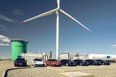 Porsche Panameras at the Haru Oni methanol-to-gasoline eFuel facility near Punta Arenas, Chile