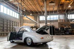 An electric Porsche 356, converted by North American Electric Vehicles