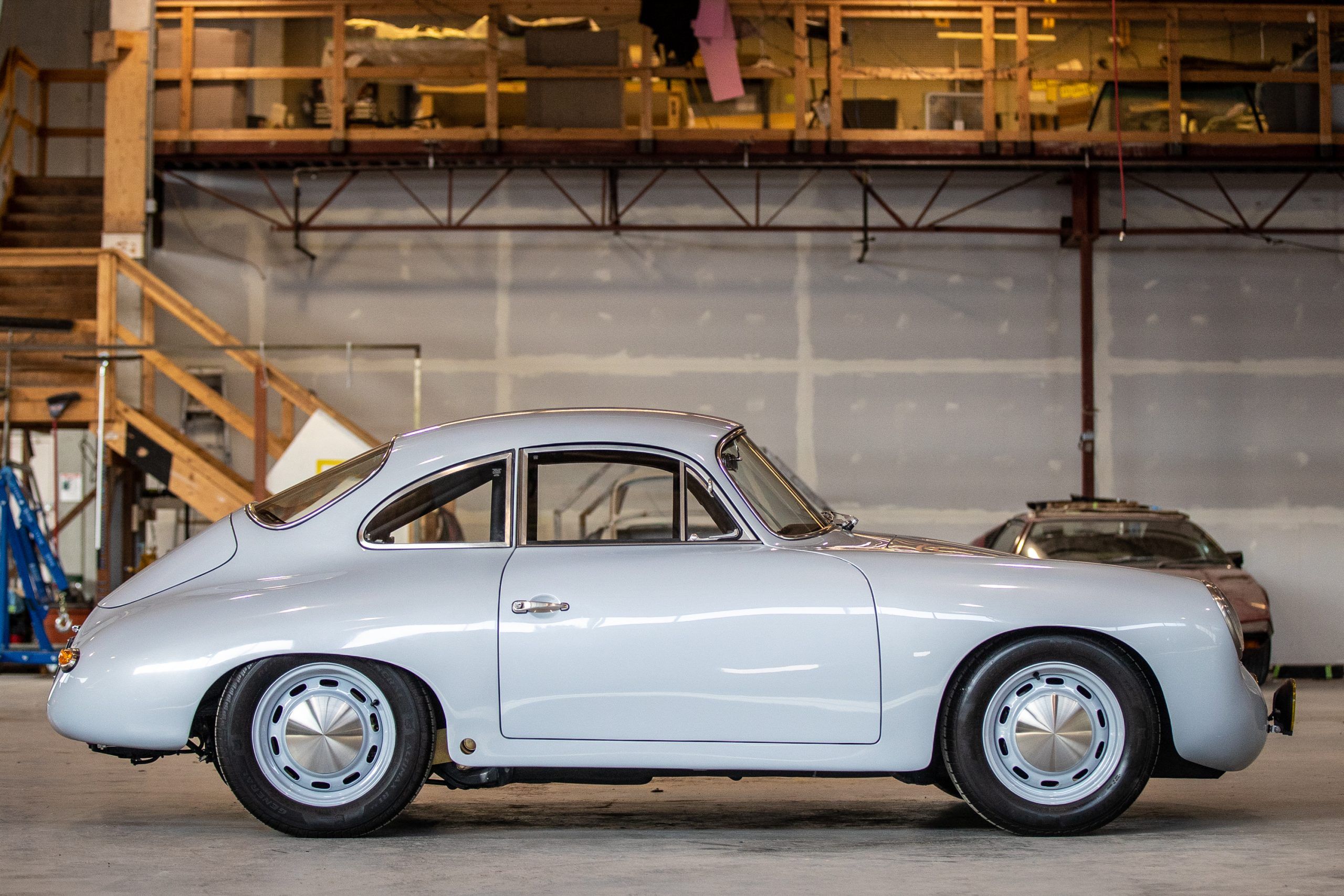 An electric Porsche 356, converted by North American Electric Vehicles