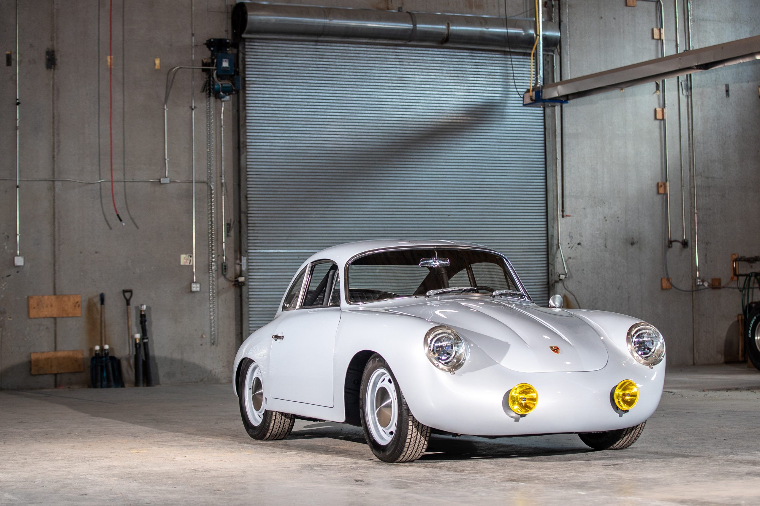 An electric Porsche 356, converted by North American Electric Vehicles