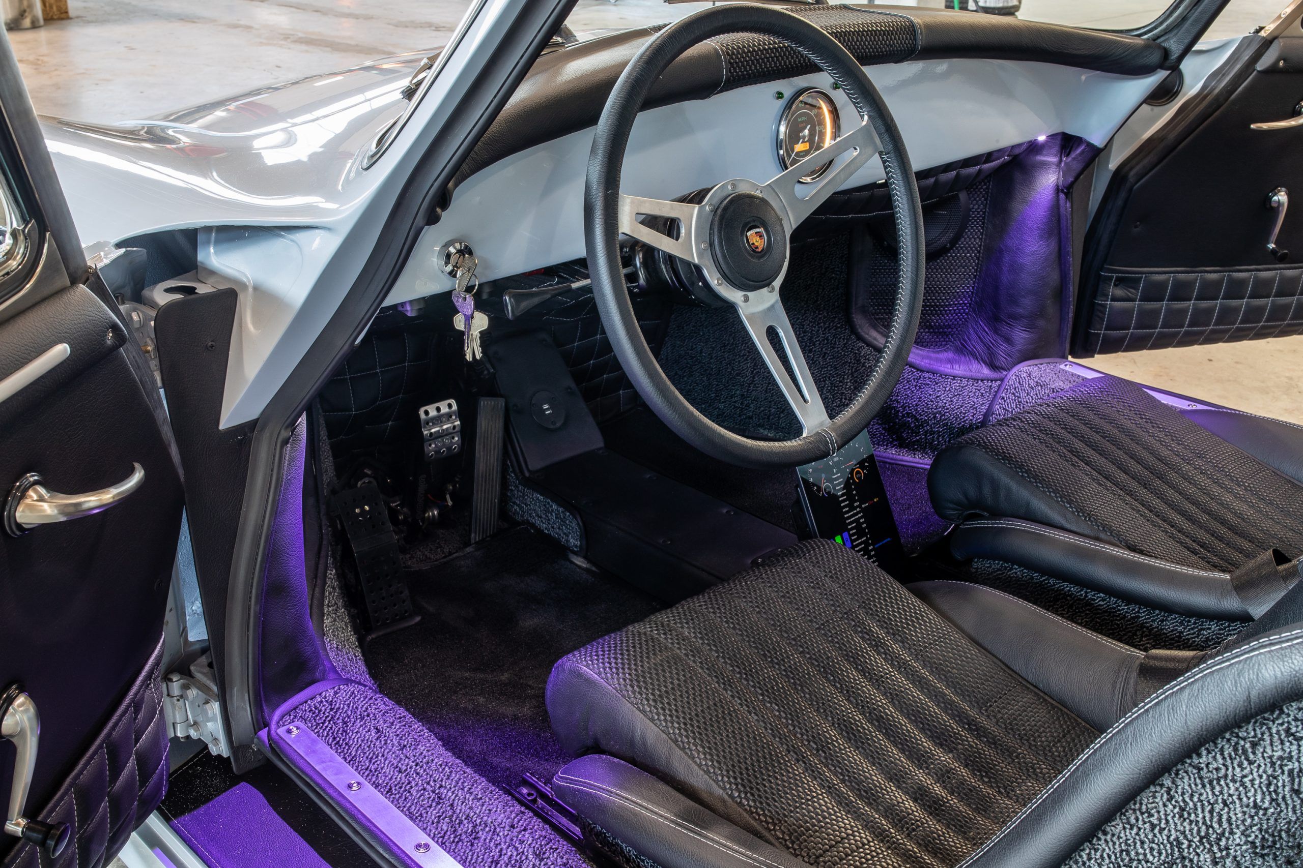An electric Porsche 356, converted by North American Electric Vehicles