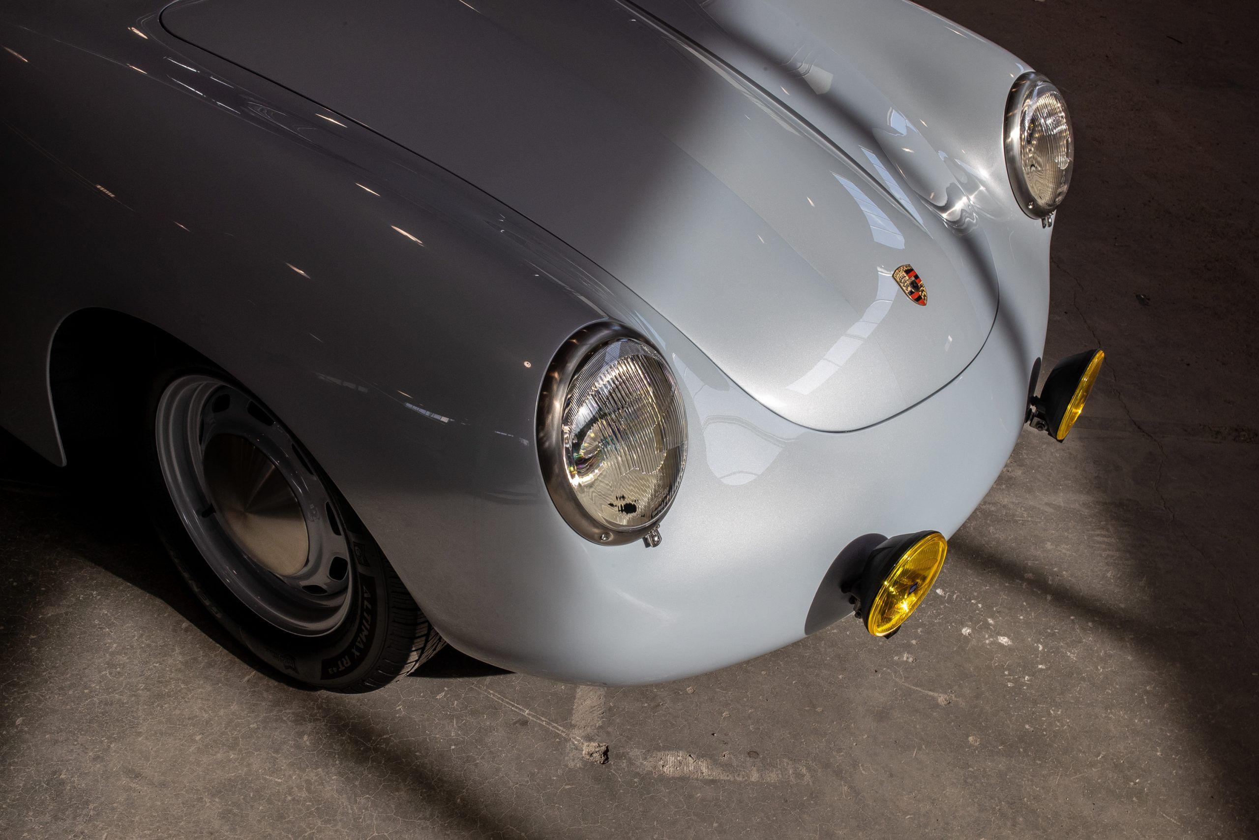 An electric Porsche 356, converted by North American Electric Vehicles