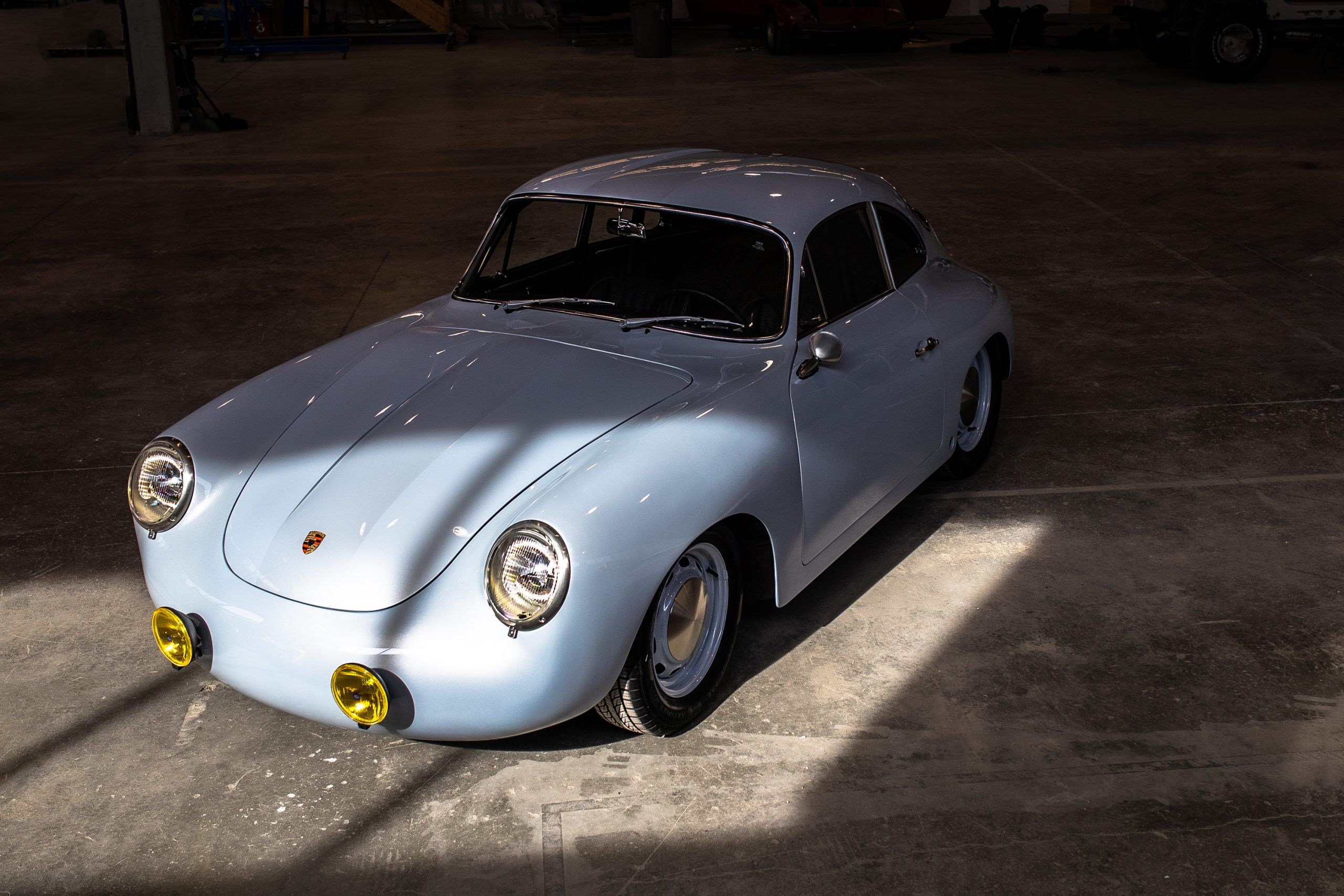 An electric Porsche 356, converted by North American Electric Vehicles