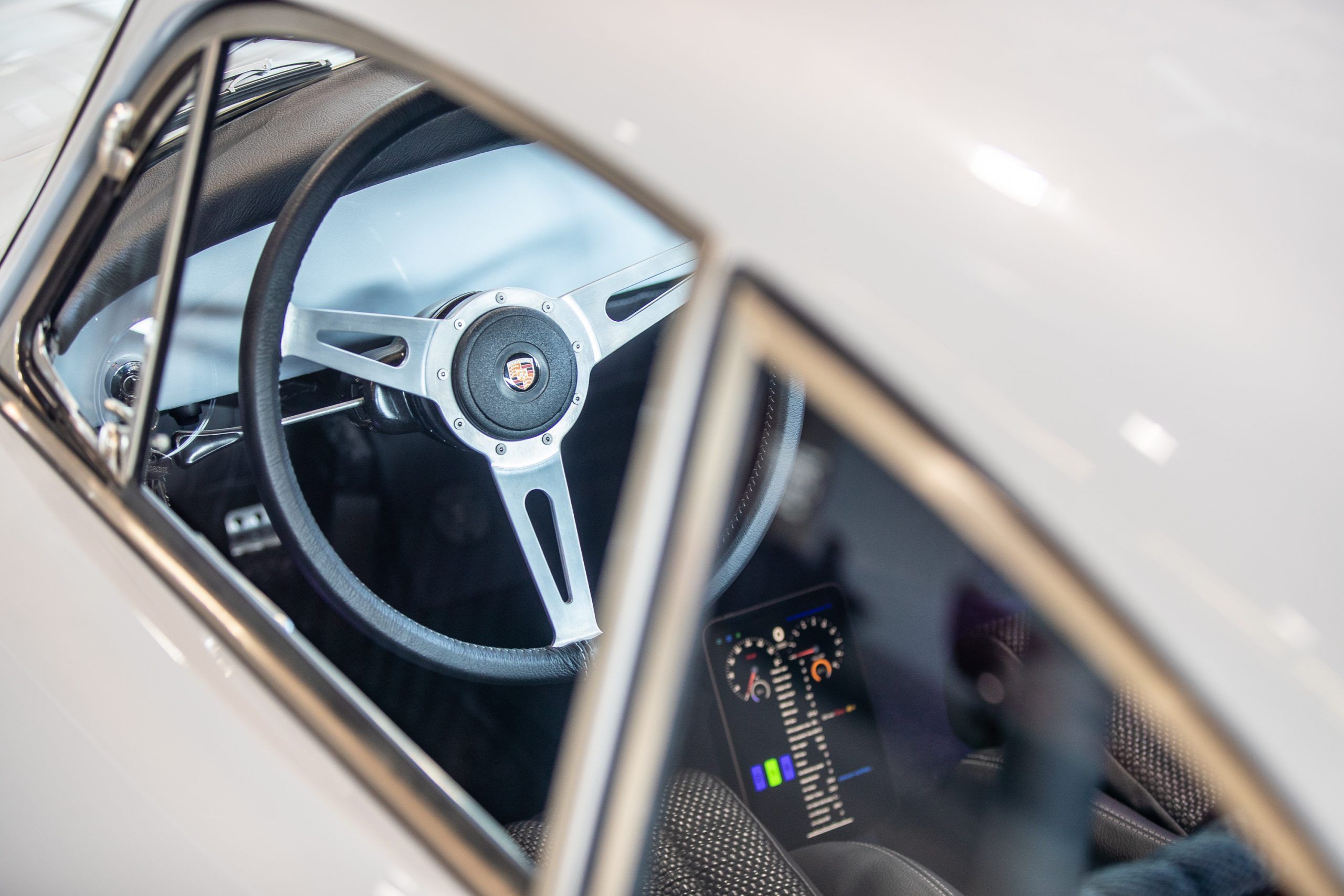 An electric Porsche 356, converted by North American Electric Vehicles