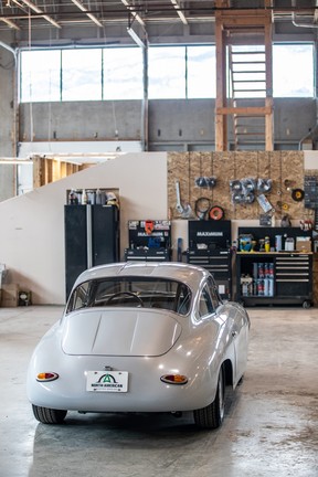 An electric Porsche 356, converted by North American Electric Vehicles