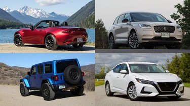 Comparing Canadian auto sales results with Consumer Reports lists of the most and least reliable vehicles