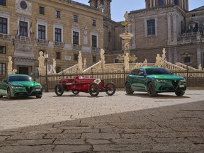 2024 Alfa Romeo Giulia and Stelvio Quadrifoglio 100th anniversary models with historic 1923 RL Quadrifoglio