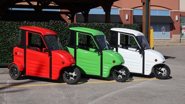The all-electric, three-wheeled SARIT