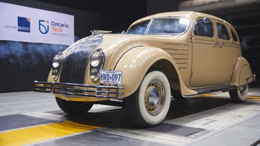 The 1934 Chrysler Airflow in the OTU ACE wind tunnel
