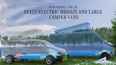 Mercedes-Benz's proposed range of EV vans, to be built on its new VAN.EA electric architecture