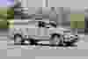 A spy shot of a midsize Ram pickup truck