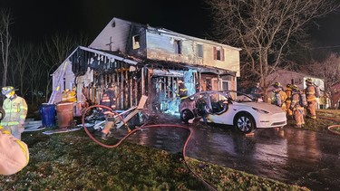 A Tesla vehicle caused a major house fire at a Montgomery County home in Pennsylvania on December 6, 2021