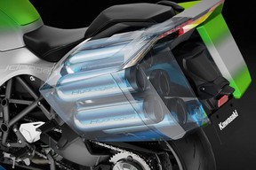 Kawasaki's hydrogen-powered H2 prototype motorcycle