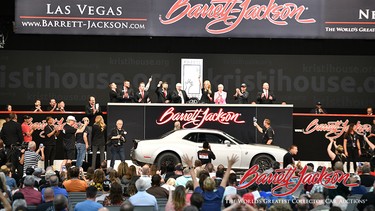 Actress Nicole Kidman presides over the auction of the build slot for the final Dodge Challenger Demon 170, at Barrett-Jackson's Las Vegas event in June 2023