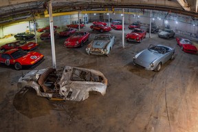 The "Lost & Found" barn-find collection of Ferraris auctioned by RM Sotheby's in August 2023