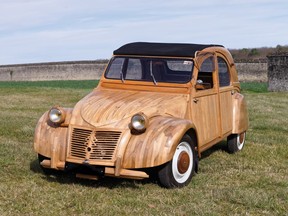 Michel Robillard's wooden Citroen 2CV, auctioned in June by Rouillac