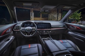 2024 Chevrolet Traverse RS with a Jet Black with Red accents interior