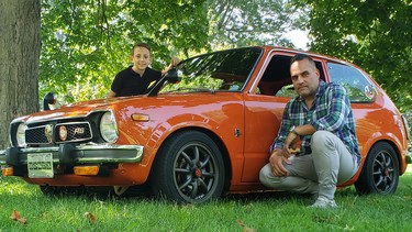 Together with his son, Joshua, Dave Pereira of St. Thomas, Ontario has restored his first-generation 1976 Honda Civic and included many non-Canadian RS components, including badges and fender mirrors.