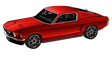 Brand New Muscle Car's rendering of its new Mustang RestoMod Concept