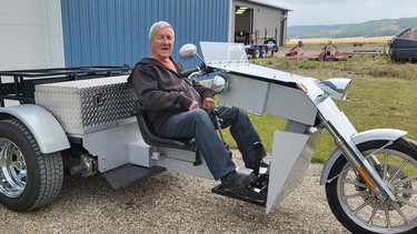 After worrying about holding up his 2004 Harley-Davidson Road King, Gerry Walker of Chilliwack, B.C. built himself a custom Volkswagen powered three-wheeler.