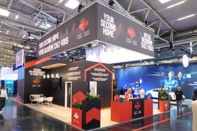 The Invest in Canada booth at the IAA Mobility 2023 show.