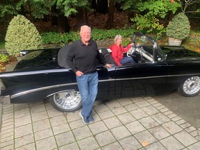 Jim and Alisa Wilson with the customized 1956 Chevrolet BelAir that reminds me of the car they cruised through the streets of Victoria as teenagers.