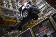 A Toyota RAV4 hybrid sport-utility vehicle moves down the assembly line at the Toyota Motor Corp. manufacturing plant in Georgetown, Kentucky, U.S., on Thursday, August 29, 2019