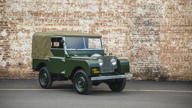 A vintage Land Rover Defender